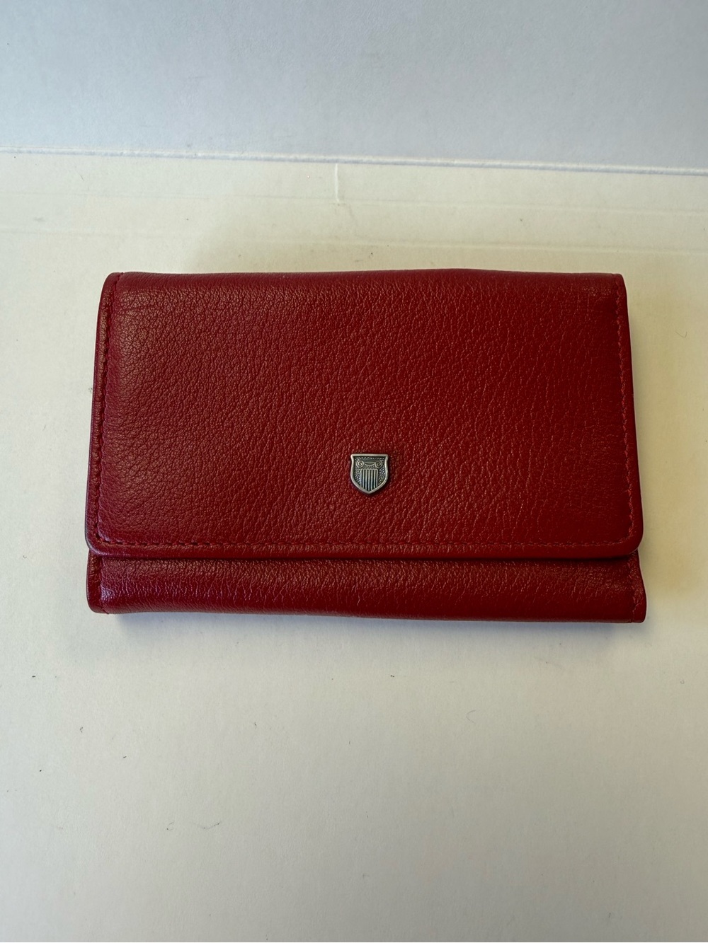 Jérôme Leplat French Leather Red Bi-Fold Small Wallet Key Holder.